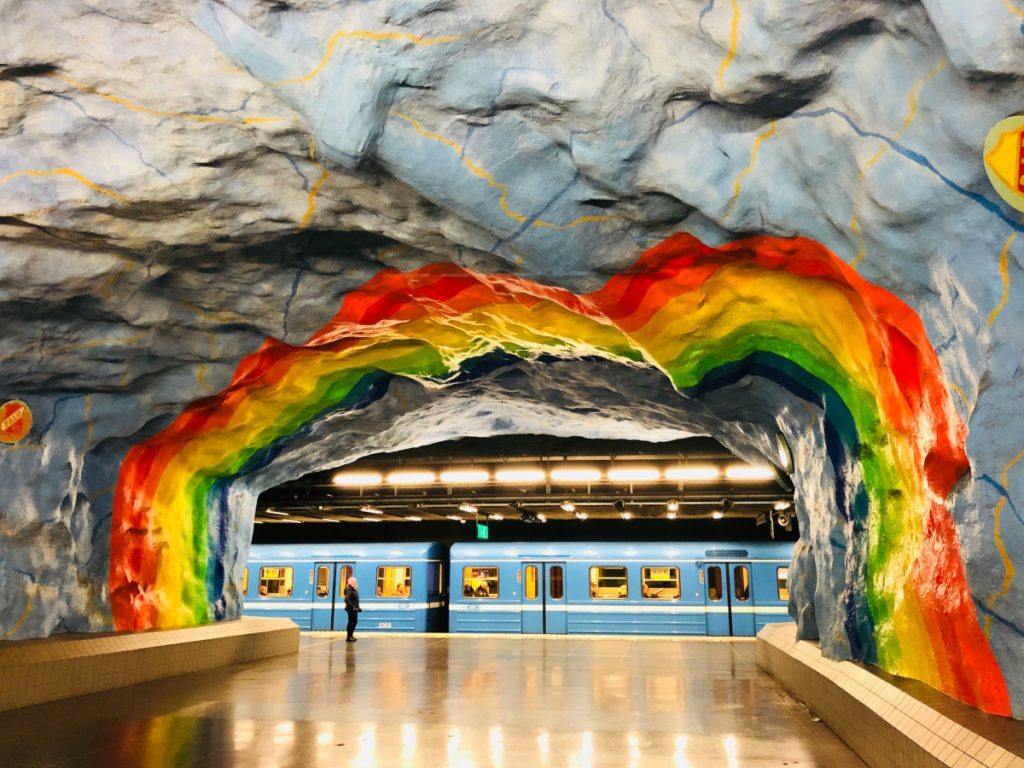 Stockholm metro artwork Sweden