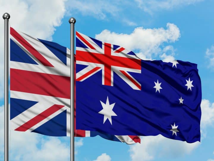 Australia UK flags
